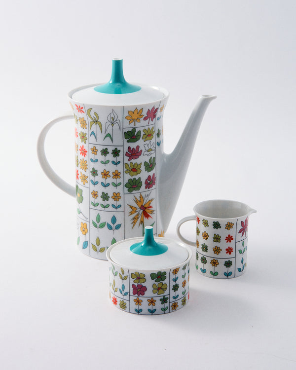 Emilio Pucci Coffee Pot, Creamer, and Sugar Bowl Set
