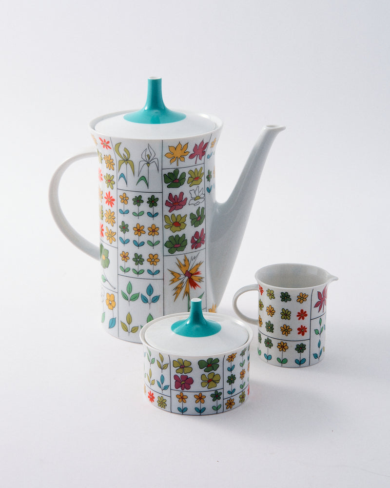Emilio Pucci Coffee Pot, Creamer, and Sugar Bowl Set