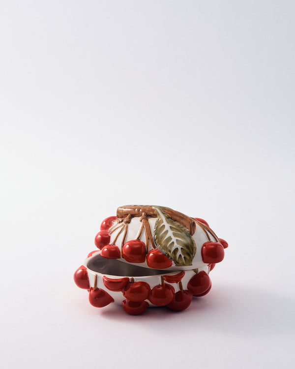 Italian Ceramic Cherry Branch Tureen