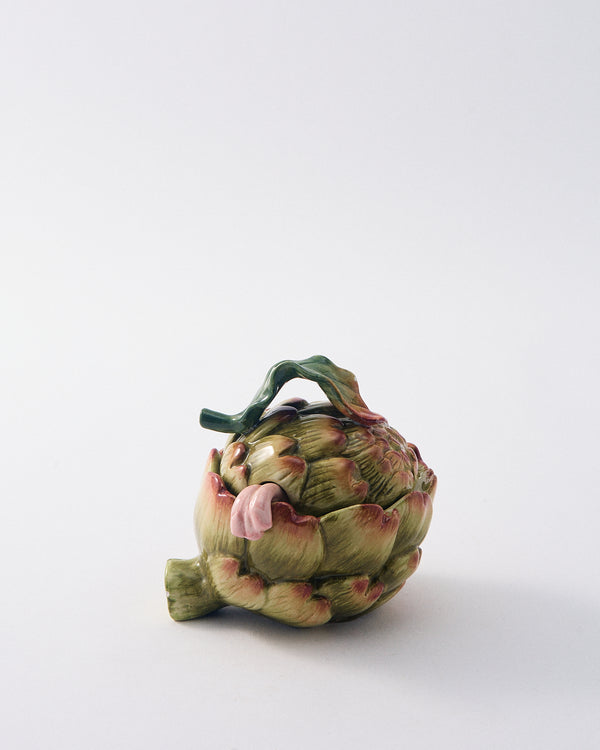 Artichoke Serving Dish with Lid and Spoon