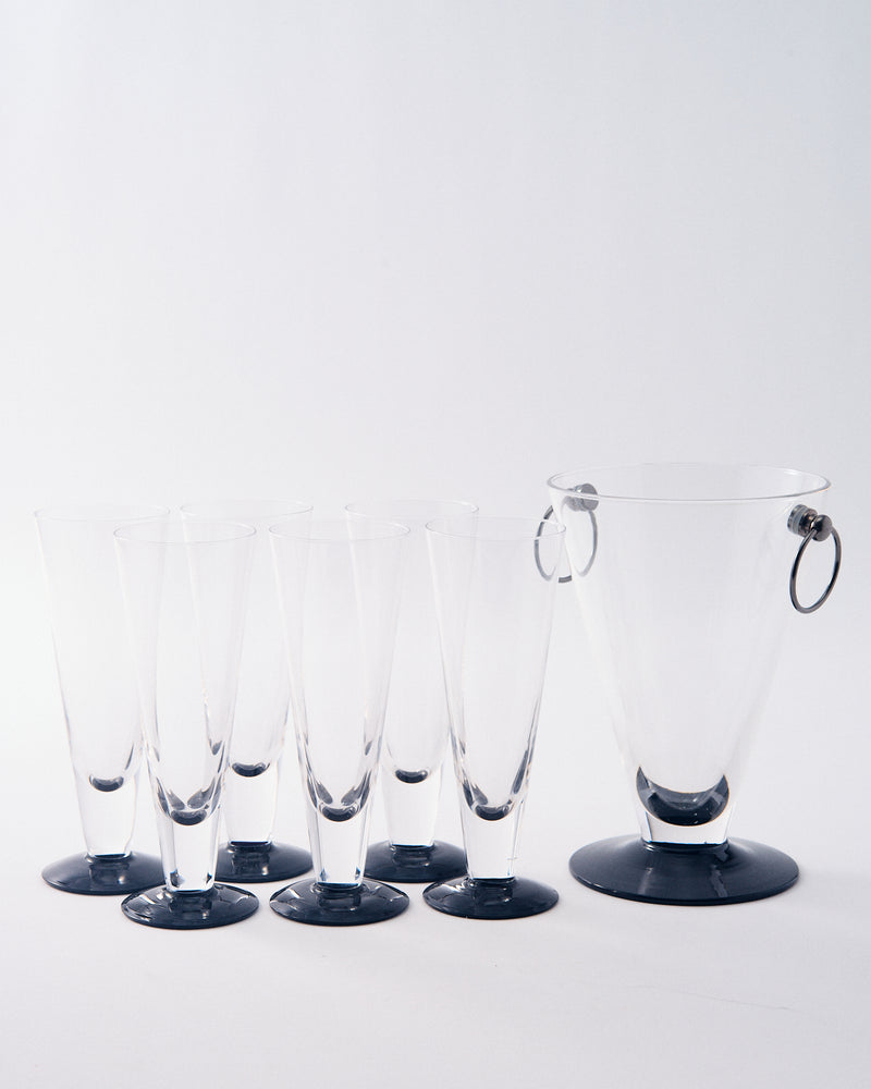 1980s Italian Cocktail Set of Seven Pieces
