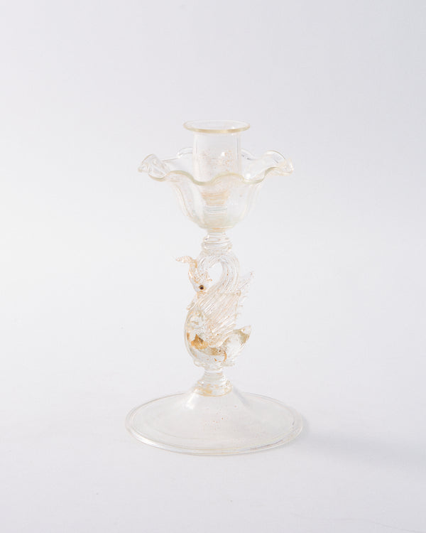 1960s Venetian Large Swan Candle Holder