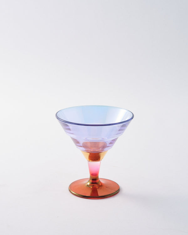 1980s Italian Ombré Martini Glass
