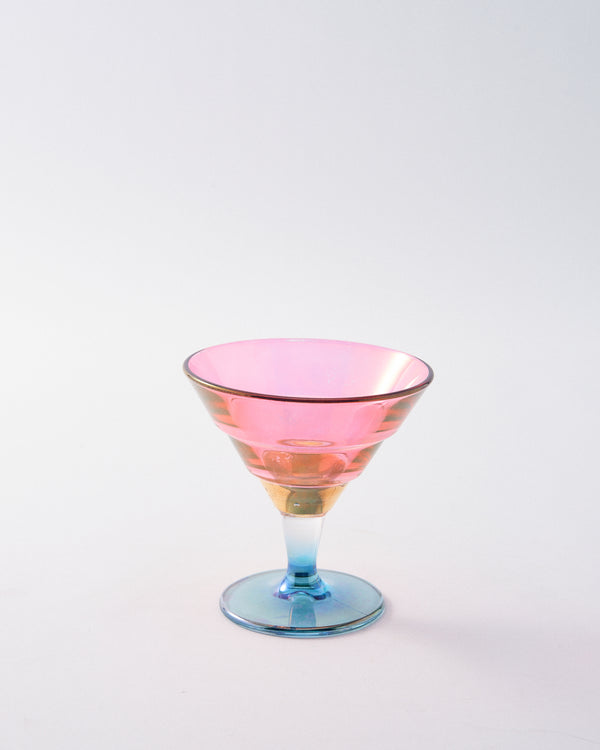 1980s Italian Ombré Martini Glass