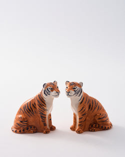 Handmade Ceramic Tiger Salt & Pepper Shakers