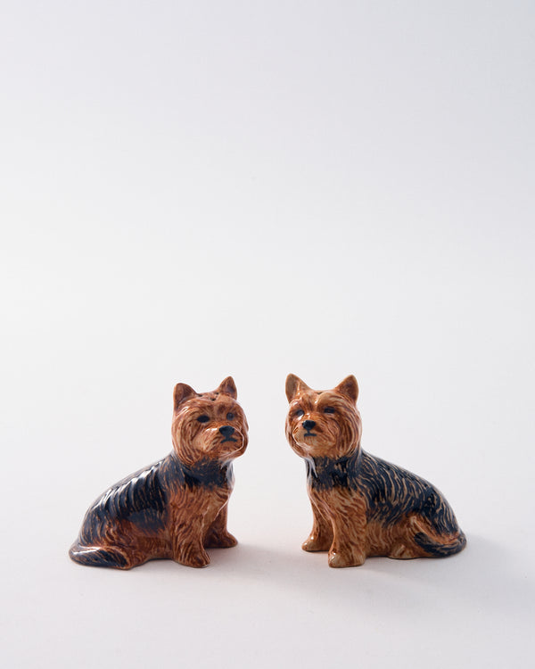 Handmade Ceramic Yorkie Salt & Pepper Shakers