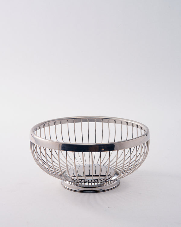 German Wide Rim Stainless Steel Fruit & Bread Basket