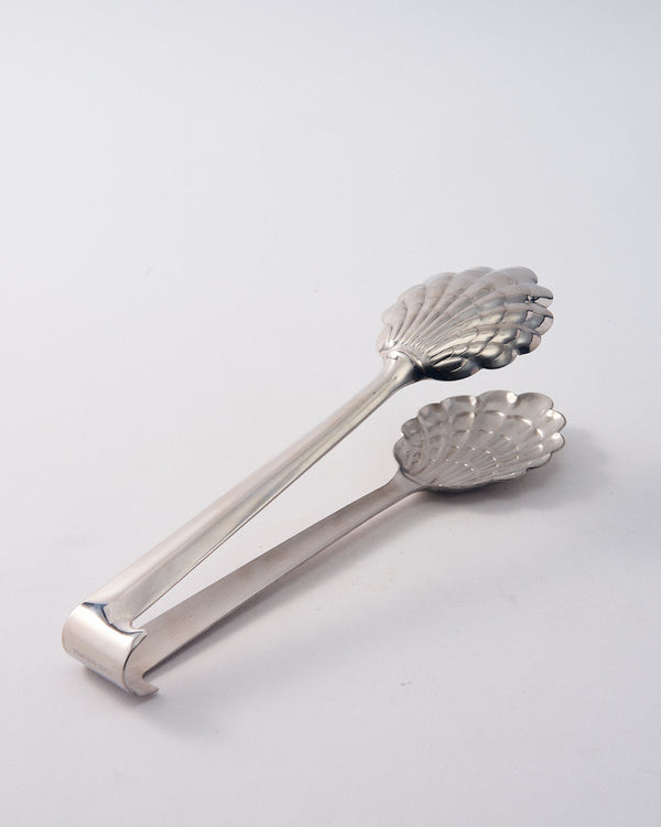 Italian Stainless Steel Scalloped Bread Service Tongs