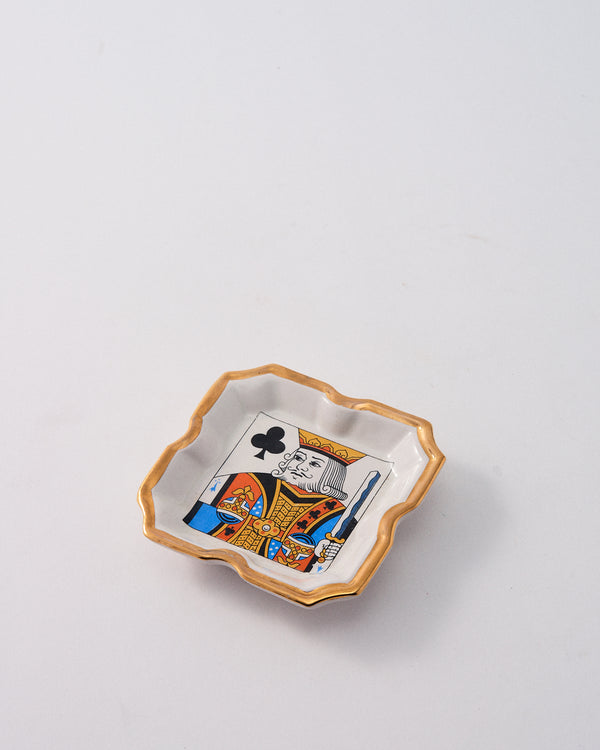 1960s Italian Hand Painted King Ashtray