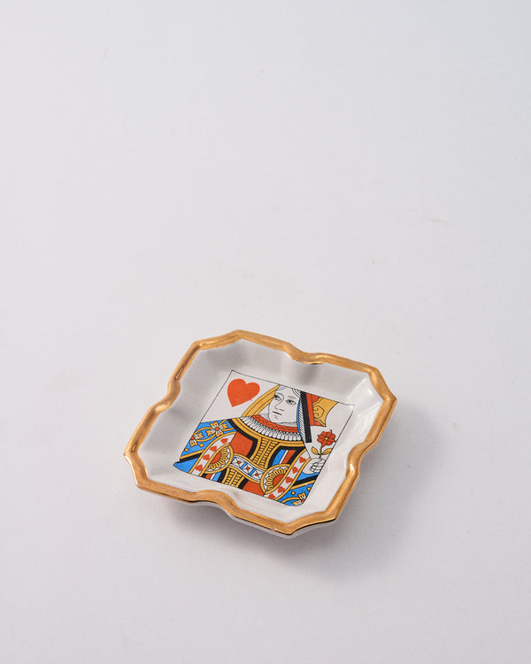 1960s Italian Hand Painted Queen Ashtray