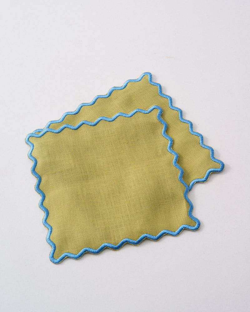 Limerick Linen Scalloped Cocktail Napkin