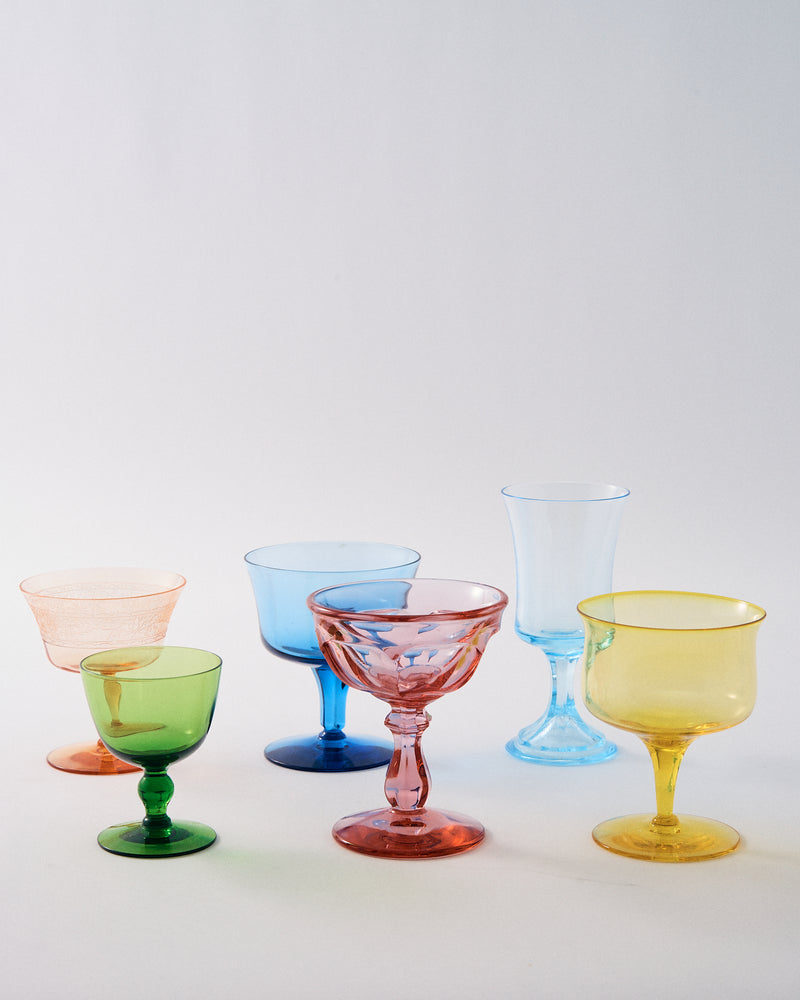 Mix & Match Midcentury Glassware Set of Six - I