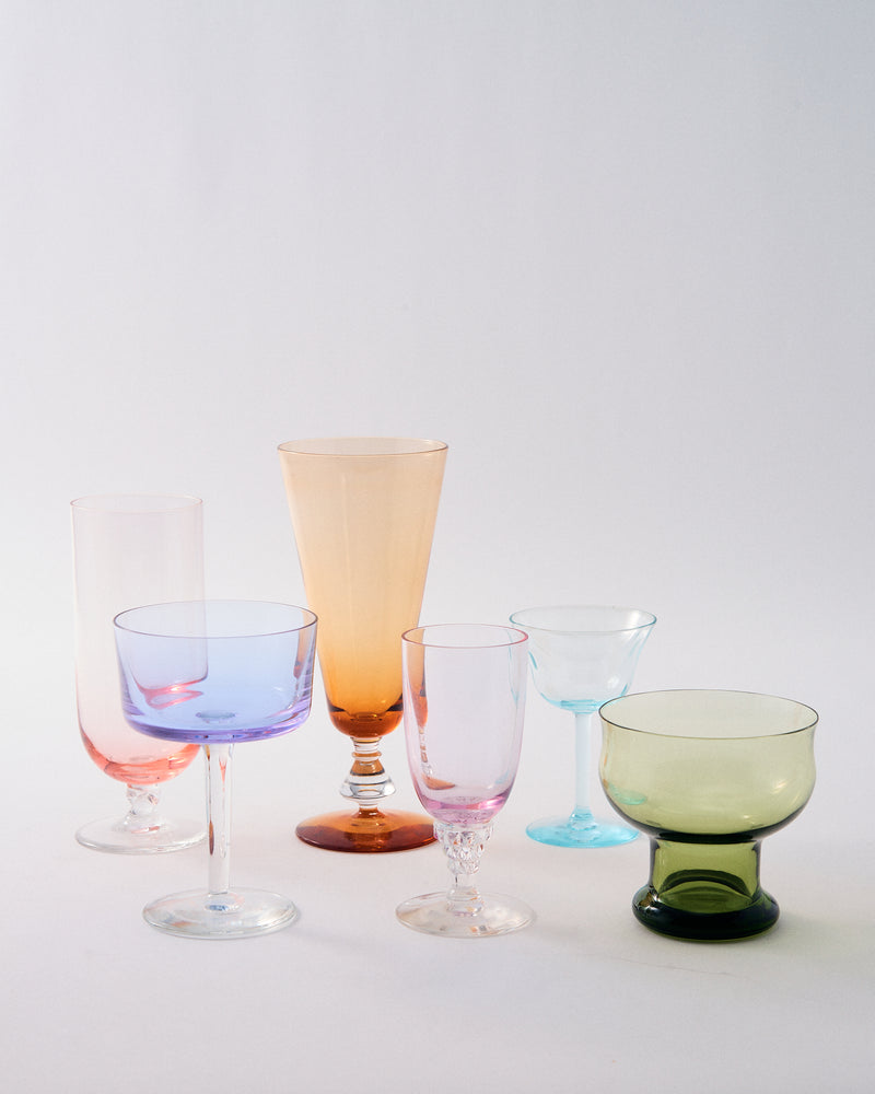 Mix & Match Midcentury Glassware Set of Six - III
