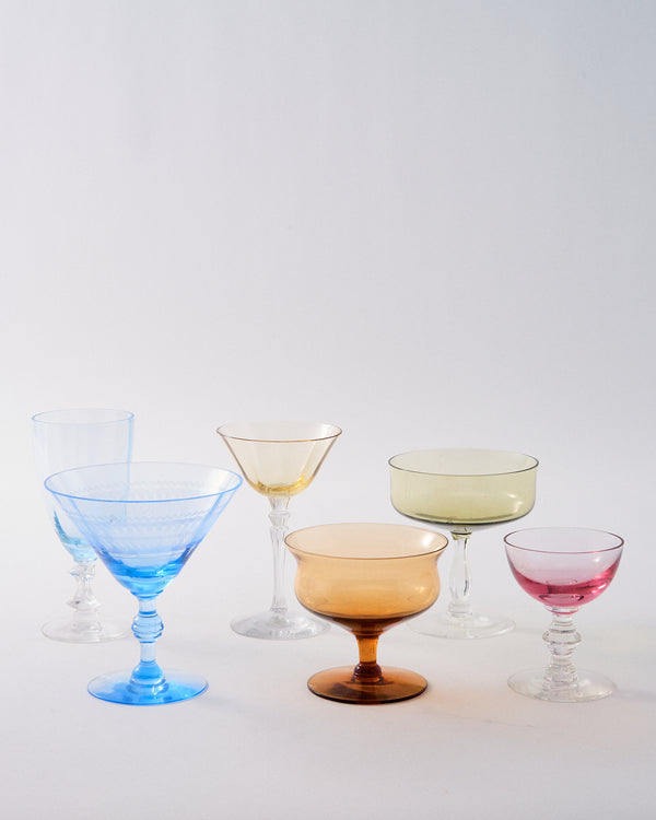Mix & Match Midcentury Glassware Set of Six - IV