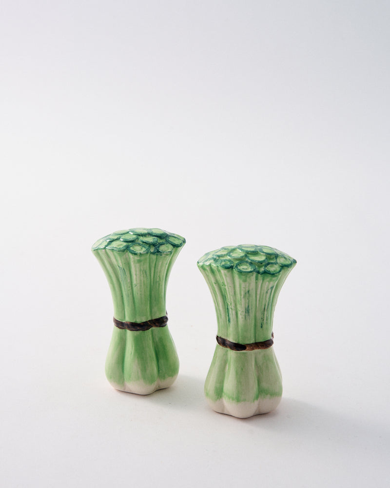 Garden Ceramic Salt and Pepper Shakers - Celery