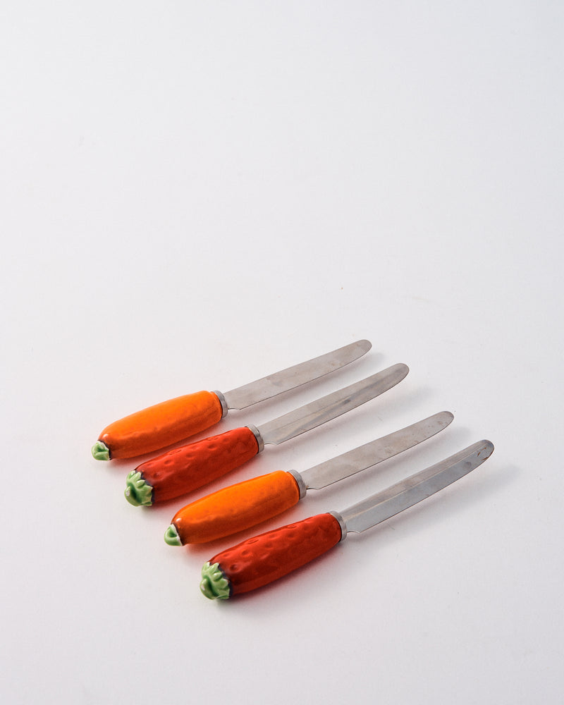 Japanese Carrot & Strawberry Spreader Knives - Set of Two
