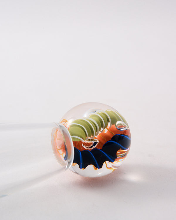 2000s Signed Artist Glass Shot Glass Set of Two