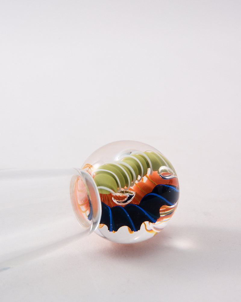 2000s Signed Artist Glass Shot Glass Set of Two