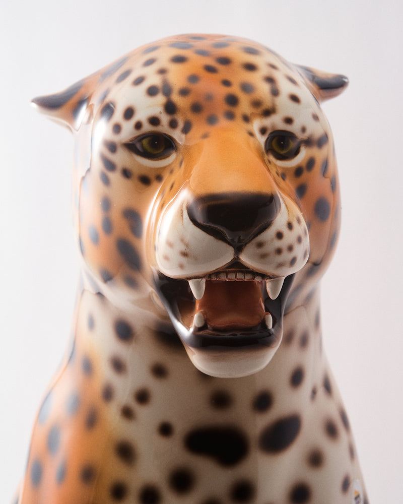 Large Italian Ceramic Leopard