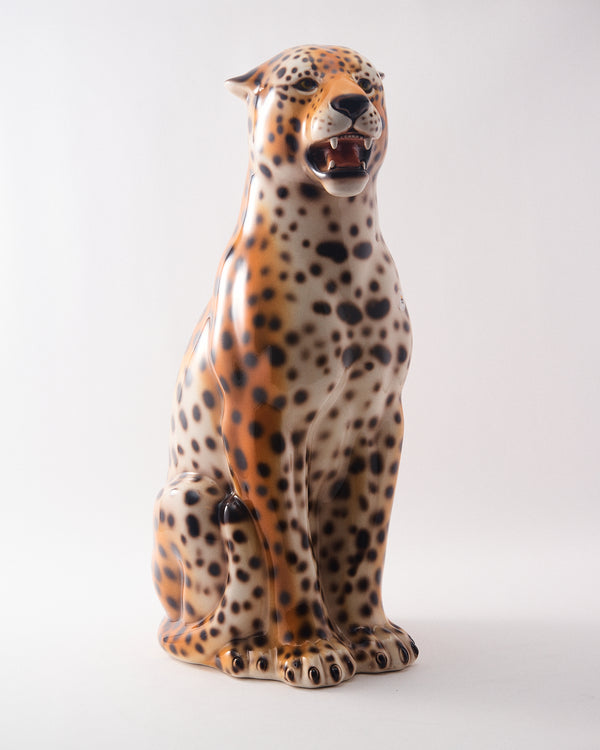 Large Italian Ceramic Leopard
