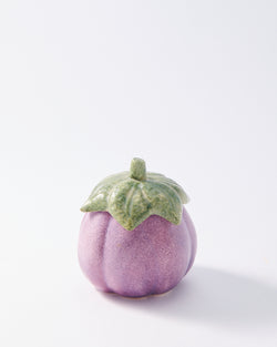 Italian Hand Crafted Ceramic Eggplant Sugar Pot