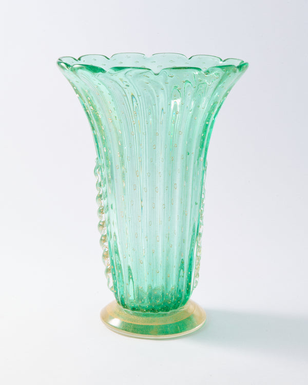 Italian Murano Seafoam Green Vase