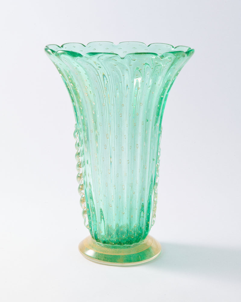 Italian Murano Seafoam Green Vase