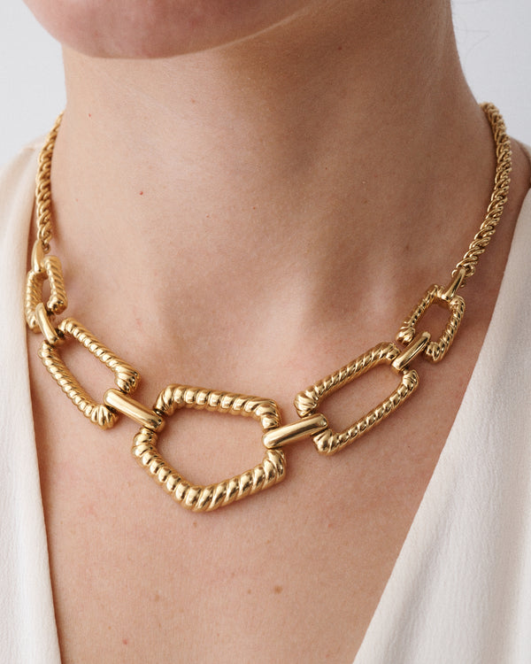 Chunky Gold Rope Necklace