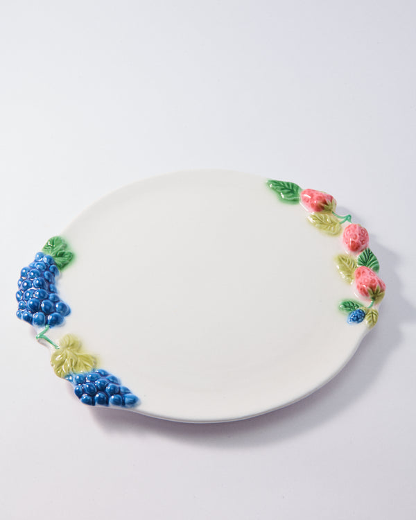 Hand Painted Italian Ceramic Berry Platter