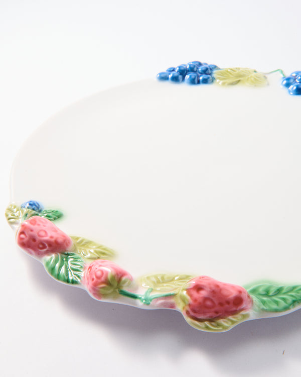 Hand Painted Italian Ceramic Berry Platter