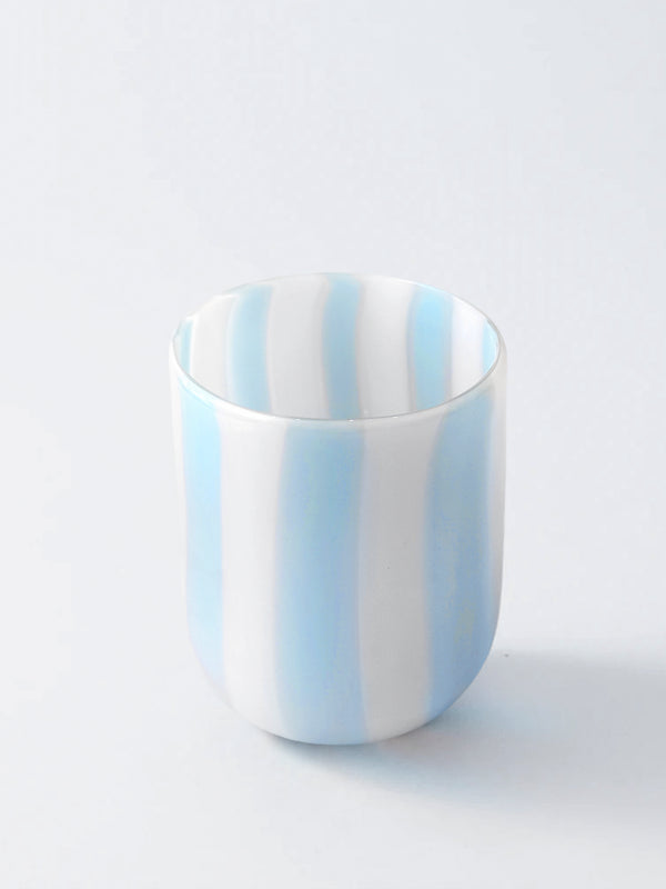 Light Blue Candy Stripe Tumbler