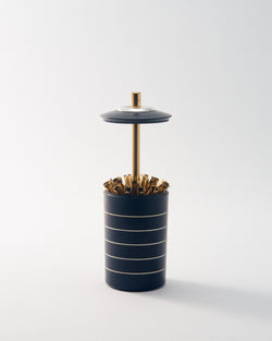 1970s Black, Silver Tone & Brass Metal Entertaining Dispenser