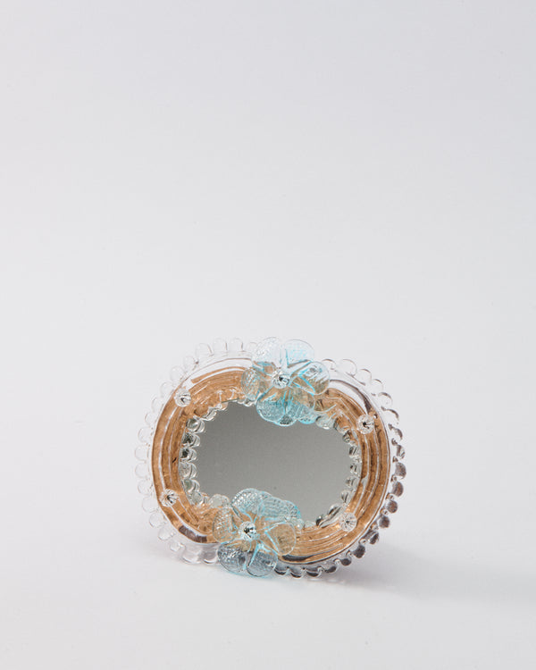 Small Murano Mirror - Blue