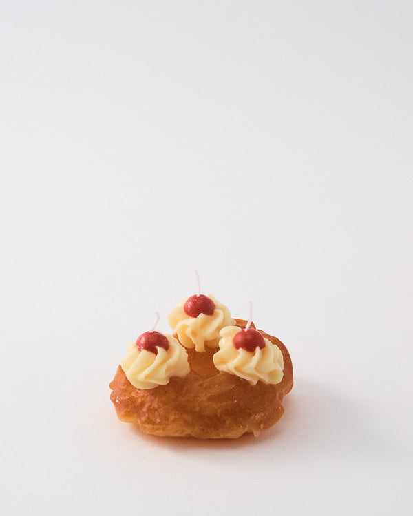 Italian Trompe-l'œil Pastry Candle - Sfogliatella Riccia