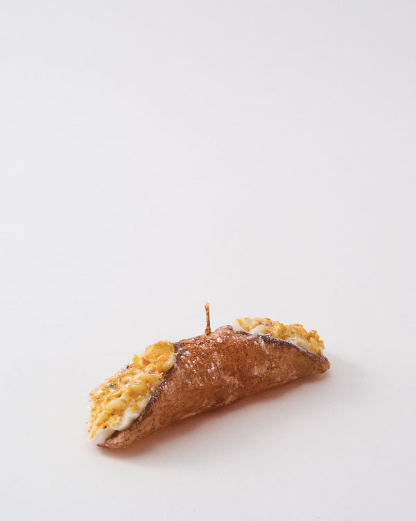 Italian Trompe-l'œil Cookie Candle - Cannolo Siciliano