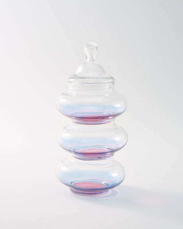 Ombré Glass Stacked Boudoir/Jewelry Tower
