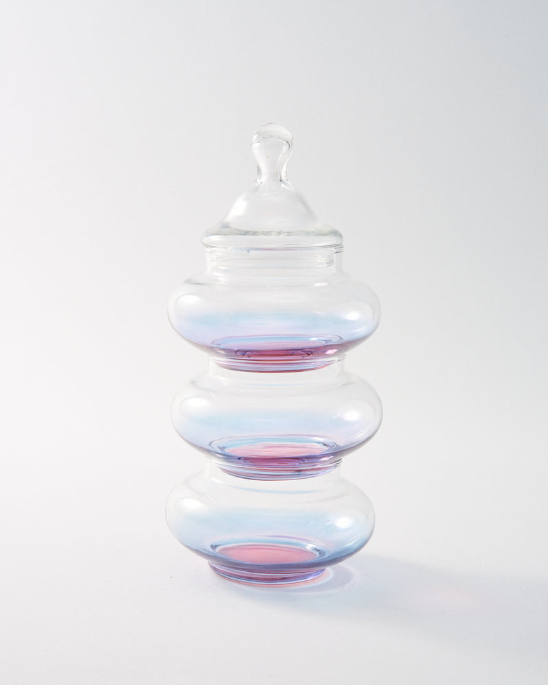 Ombré Glass Stacked Boudoir/Jewelry Tower