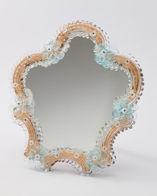 Large Murano Mirror - Blue