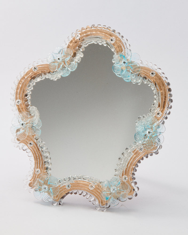 Large Murano Mirror - Blue