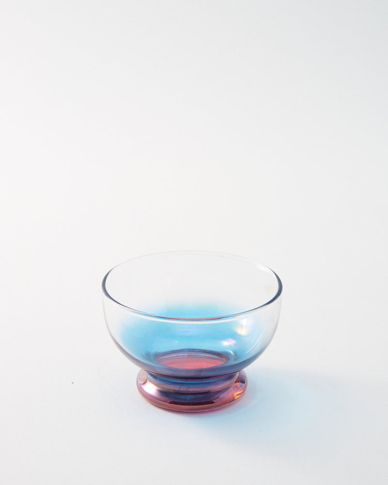 1950s Iridescent Ombré Pink/Blue Dessert Bowl