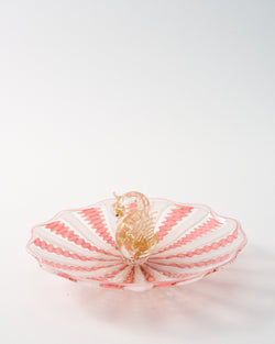 1960s Venetian Swan/Pink Ribbon Server