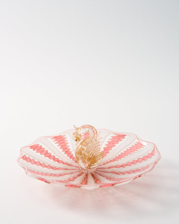 1960s Venetian Swan/Pink Ribbon Server