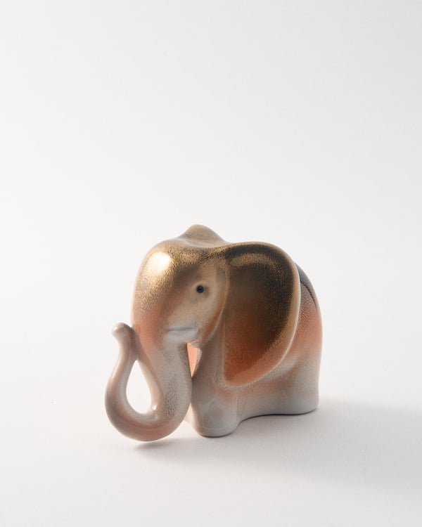 Italian Porcelain Hand Painted Elephant Figure