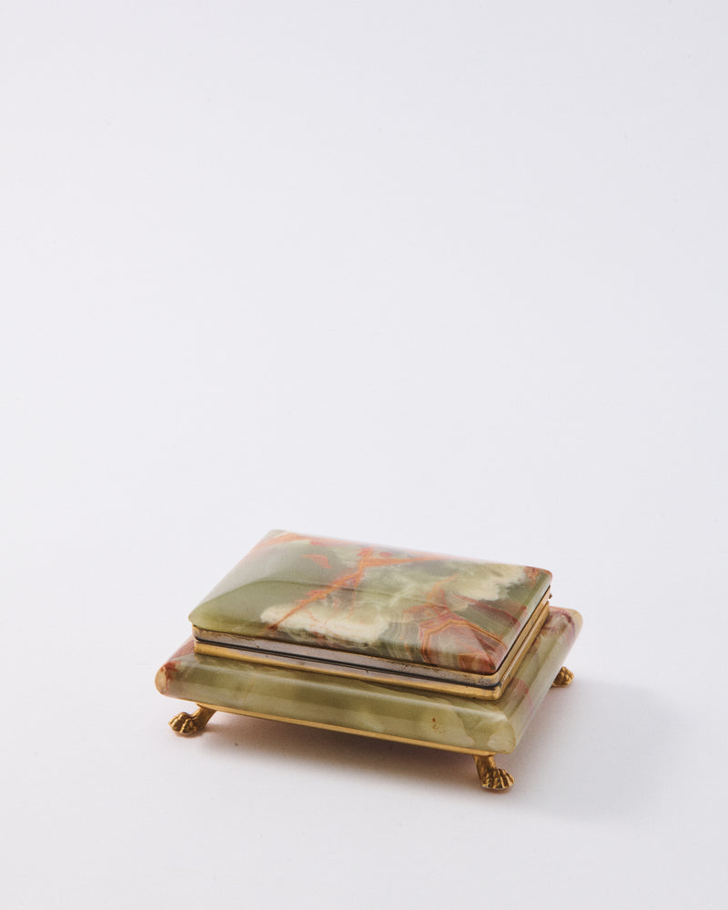 1970s Italian Green Onyx Box