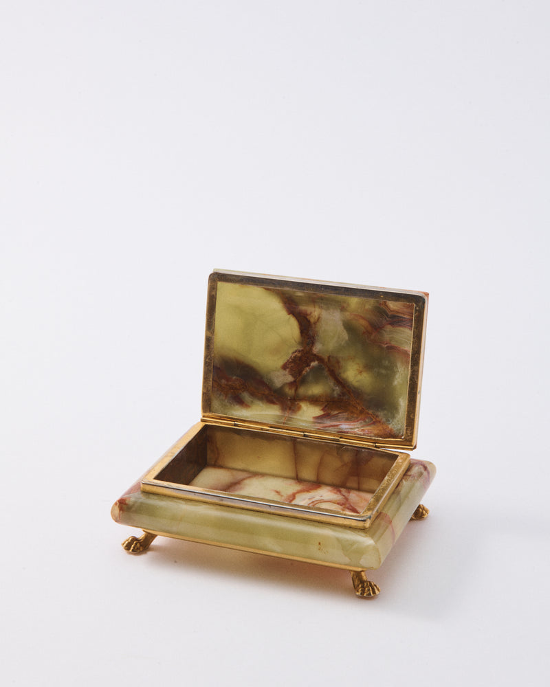 1970s Italian Green Onyx Box