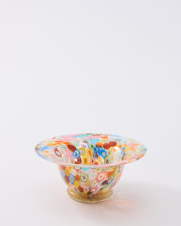 Italian Murano Rainbow Millefiori Bowl