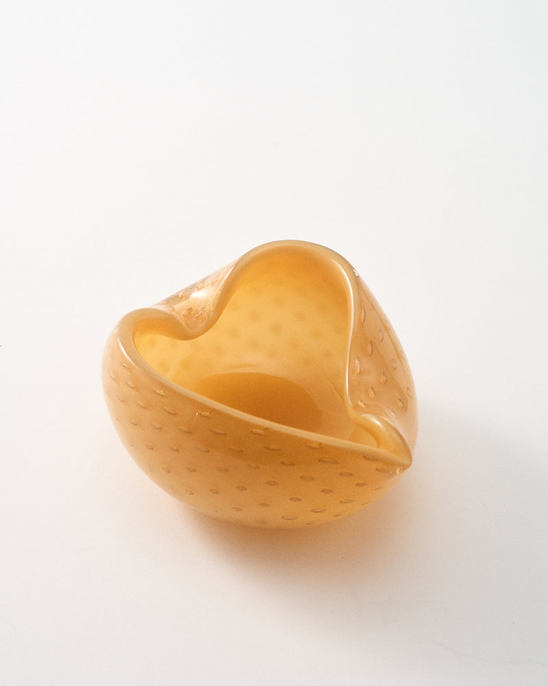 1960s Murano Gold Bubble Glass Catchall