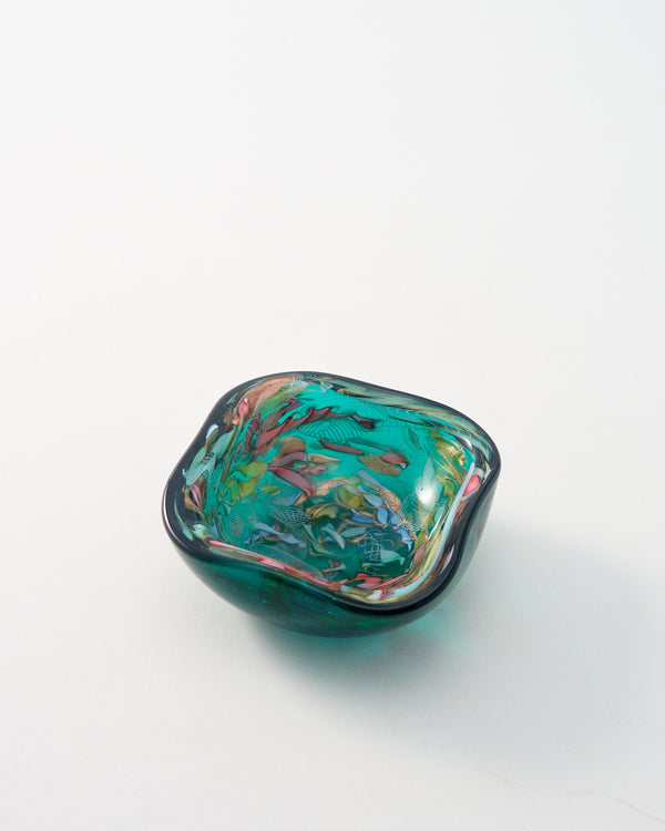1960s Murano Sea Green Tutti Frutti Dish
