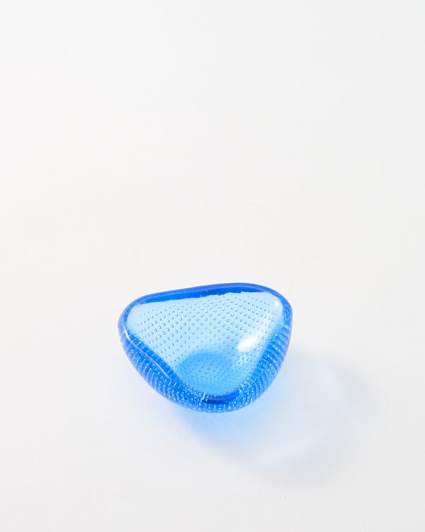 Murano Petite Blue Bubble Glass Dish