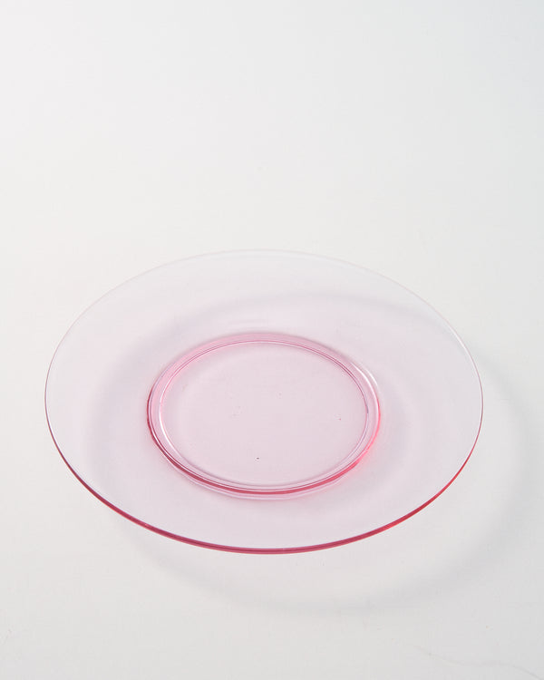 Cerise Pink Mid-Century Glass Plate